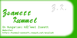 zsanett kummel business card